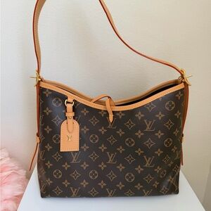 Louis Vuitton Tan and Brown Monogram Shoulder Bag